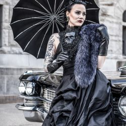 GothicWedding 115 - Goth gone LUXE with sparkle, faux fur, and rich reds at this goth wedding inspiration Goth gone LUXE with sparkle, faux fur, and rich reds at this goth wedding inspiration