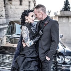 GothicWedding 119 - Goth gone LUXE with sparkle, faux fur, and rich reds at this goth wedding inspiration Goth gone LUXE with sparkle, faux fur, and rich reds at this goth wedding inspiration