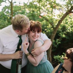 Jonas Seaman OffBeatBride 1072 - A backyard garden party wedding with yard games & cocktail recipe cards A backyard garden party wedding with yard games & cocktail recipe cards