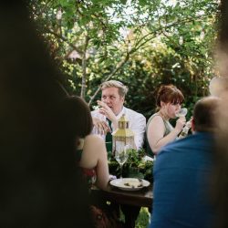 Jonas Seaman OffBeatBride 1076 - A backyard garden party wedding with yard games & cocktail recipe cards A backyard garden party wedding with yard games & cocktail recipe cards