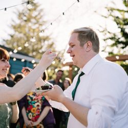 Jonas Seaman OffBeatBride 1092 - A backyard garden party wedding with yard games & cocktail recipe cards A backyard garden party wedding with yard games & cocktail recipe cards