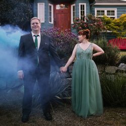 Jonas Seaman OffBeatBride 1117 - A backyard garden party wedding with yard games & cocktail recipe cards Jonas Seaman OffBeatBride 1117