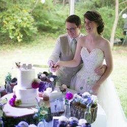 Reception 0081 - Our hearts warmed upon seeing this homegrown backyard woodland wedding Our hearts warmed upon seeing this homegrown backyard woodland wedding