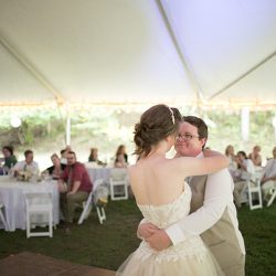 Reception 0120 - Our hearts warmed upon seeing this homegrown backyard woodland wedding Our hearts warmed upon seeing this homegrown backyard woodland wedding