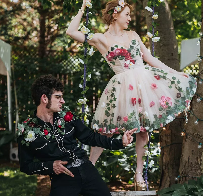This wedding was all about fairy garden meets Godzilla realness