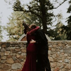 AnnieHallPhotography 146 - When a rustic forest wedding met red, black, and metal When a rustic forest wedding met red, black, and metal