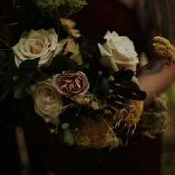AnnieHallPhotography 246 - When a rustic forest wedding met red, black, and metal When a rustic forest wedding met red, black, and metal