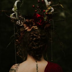 AnnieHallPhotography 255 - When a rustic forest wedding met red, black, and metal When a rustic forest wedding met red, black, and metal