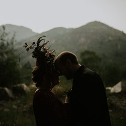 AnnieHallPhotography 267 - When a rustic forest wedding met red, black, and metal When a rustic forest wedding met red, black, and metal