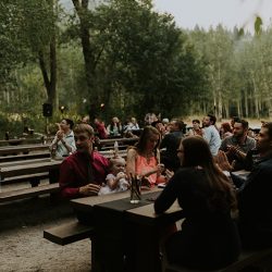 AnnieHallPhotography 274 - When a rustic forest wedding met red, black, and metal When a rustic forest wedding met red, black, and metal