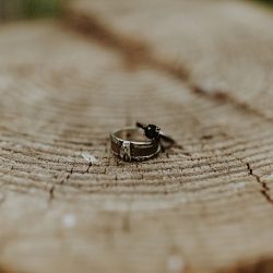 AnnieHallPhotography 287 - When a rustic forest wedding met red, black, and metal When a rustic forest wedding met red, black, and metal
