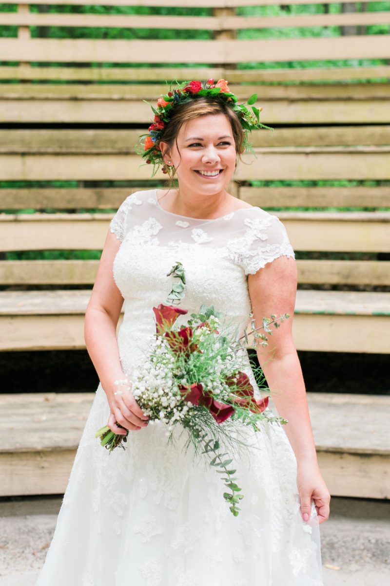 Happily ever campers: this summer camp wedding had a trail mix bar, camp mug favors, and Korean traditions