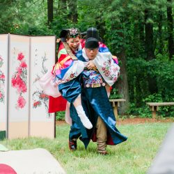Disney O ASHTONKELLEYPHOTOGRAPHY MARRIED417 big - Happily ever campers: this summer camp wedding had a trail mix bar, camp mug favors, and Korean traditions Happily ever campers: this summer camp wedding had a trail mix bar, camp mug favors, and Korean traditions