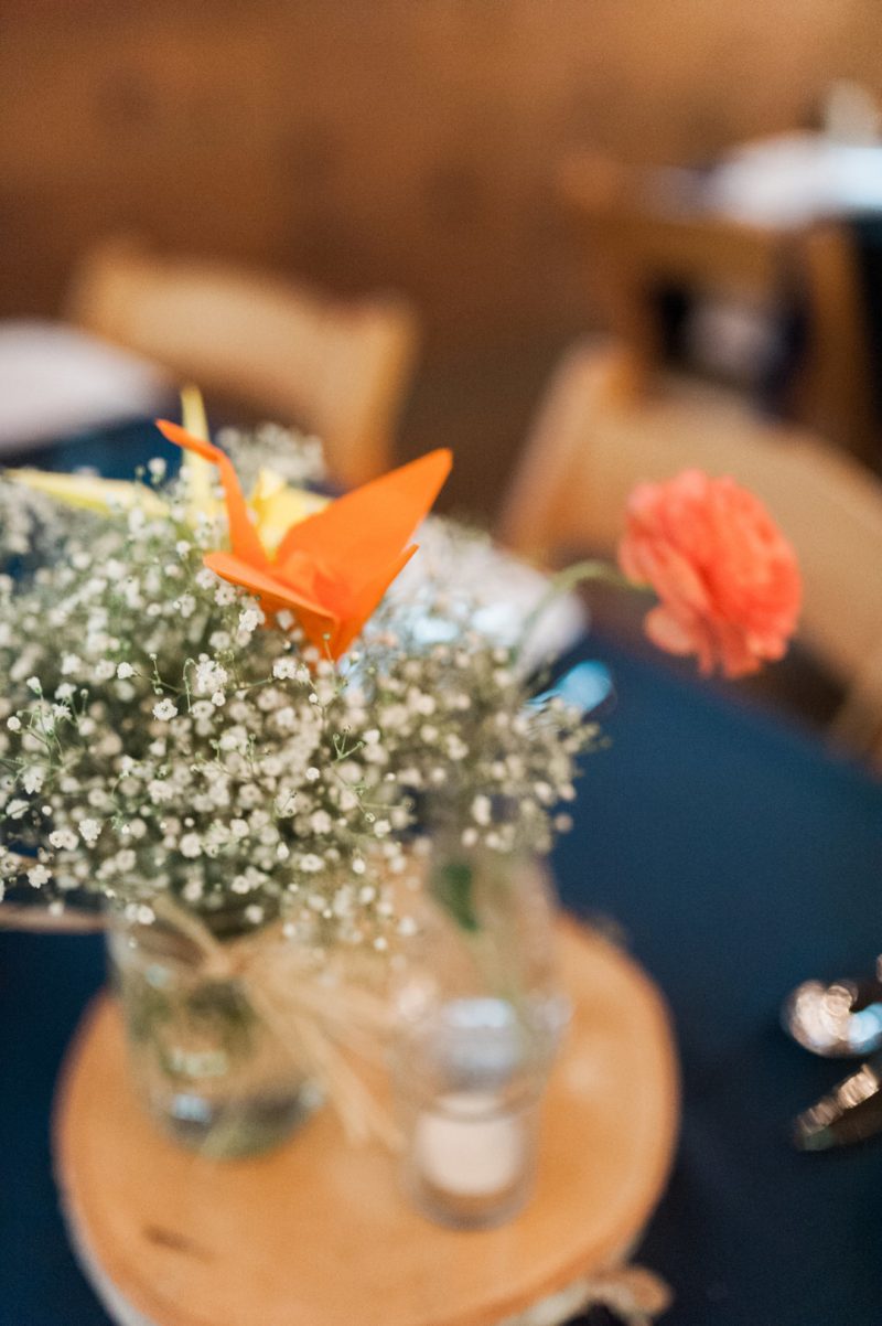 Happily ever campers: this summer camp wedding had a trail mix bar, camp mug favors, and Korean traditions