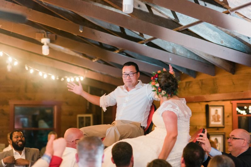 Happily ever campers: this summer camp wedding had a trail mix bar, camp mug favors, and Korean traditions