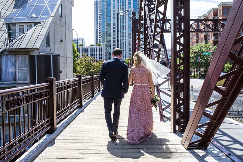 Mardi Gras meets Chicago at this stunning donuts and dogs wedding