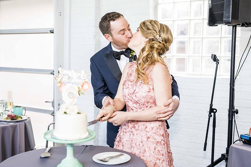 Mardi Gras meets Chicago at this stunning donuts and dogs wedding