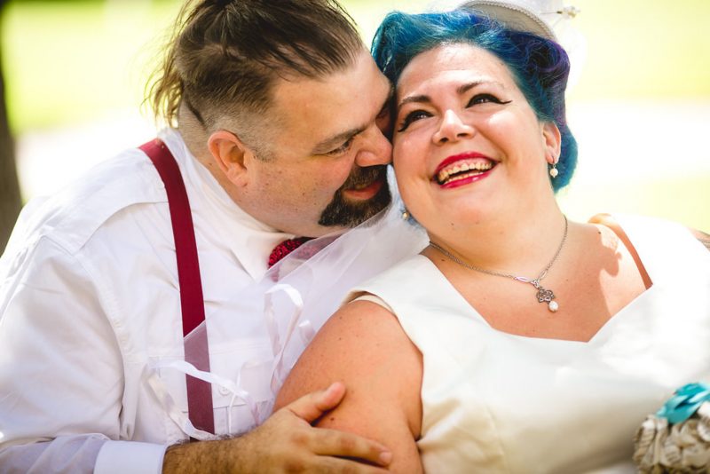 Fandoms meet classic Offbeat Bride style at this Texas sci-fi wedding
