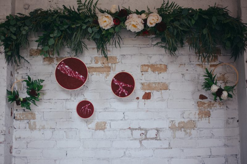 Anatomy meets embroidery at this creepy-stylish and moody wedding inspiration