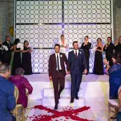 Prepare to swoon these stylish grooms and their swanky and chic wedding