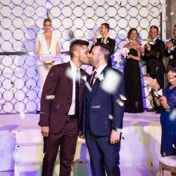 Prepare to swoon these stylish grooms and their swanky and chic wedding