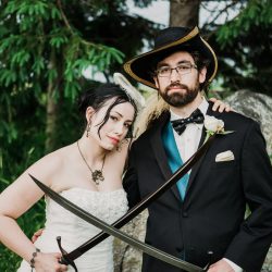 Roberts Atwell JanetHowardStudio Atwell0504 big - Land ho! Get yer sea legs for this pirate wedding in Wisconsin Pirate Wedding