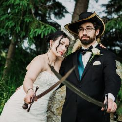 Roberts Atwell JanetHowardStudio Atwell0510 big - Land ho! Get yer sea legs for this pirate wedding in Wisconsin Pirate Wedding