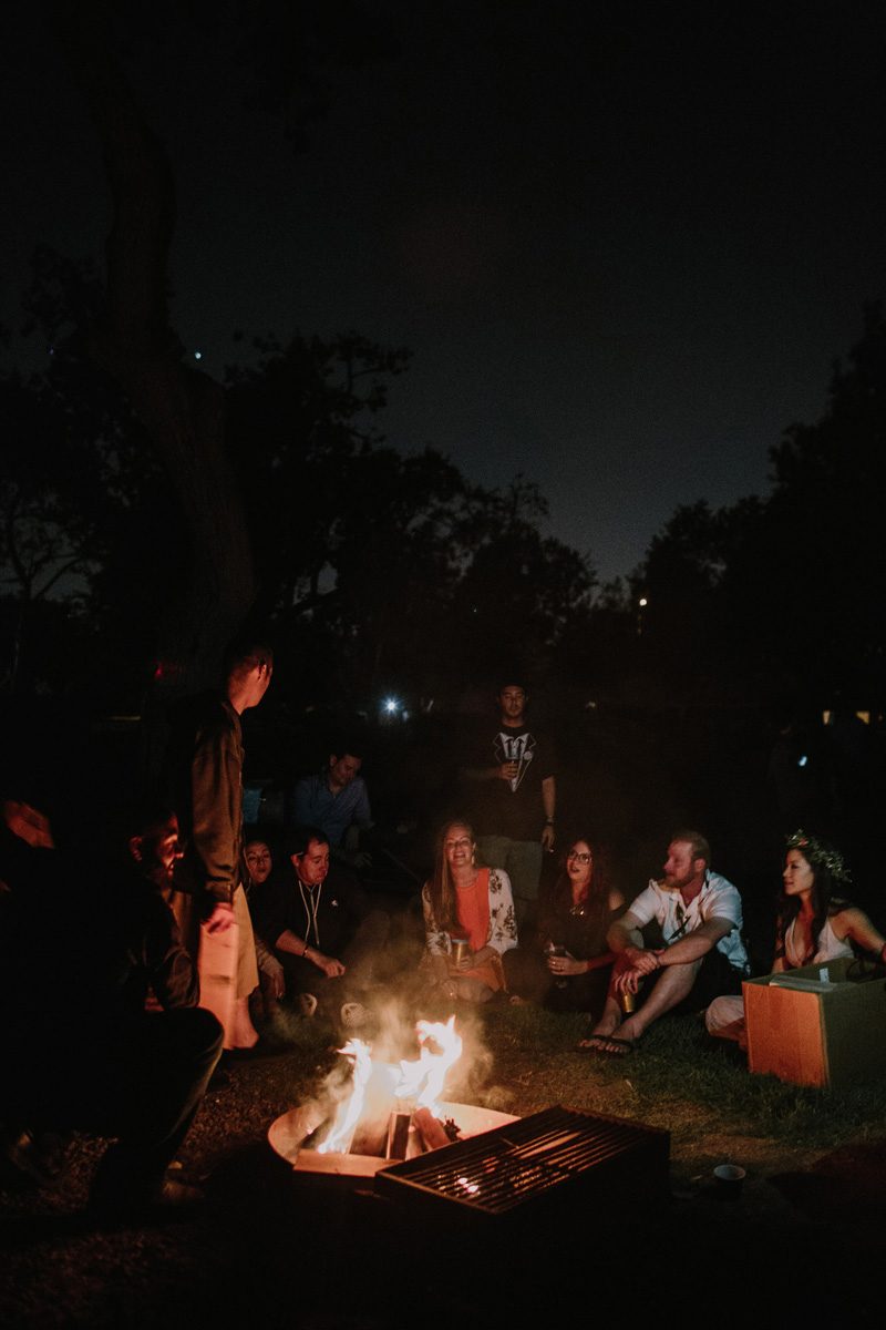 A darkly ecelectic jam session wedding with tux shirts & In-n-Out