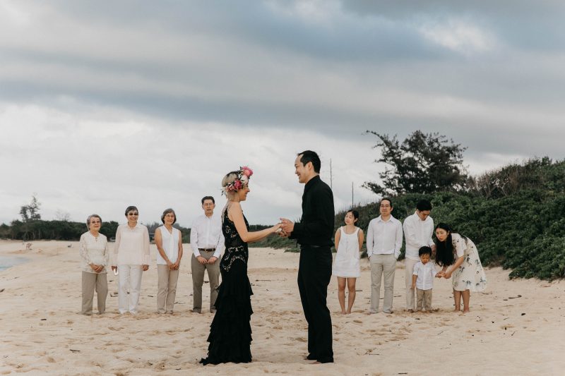 NYC to Hawaii: this pair self-united at their elopement in Oahu