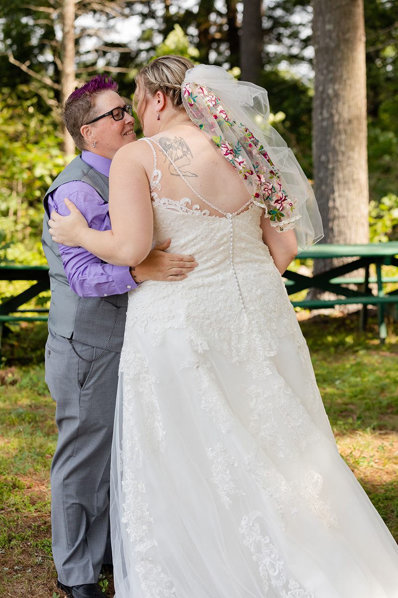 Turtles! Brunch! Dogs in ties! This rainbow lesbian wedding is all about furever love