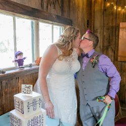 Turtles! Brunch! Dogs in ties! This rainbow lesbian wedding is all about furever love