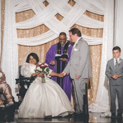 Cosby Hood SarahBabcockStudio 1581580624Hood big - Old Hollywood glittery glam reigns at this retro theater wedding Old Hollywood glittery glam reigns at this retro theater wedding