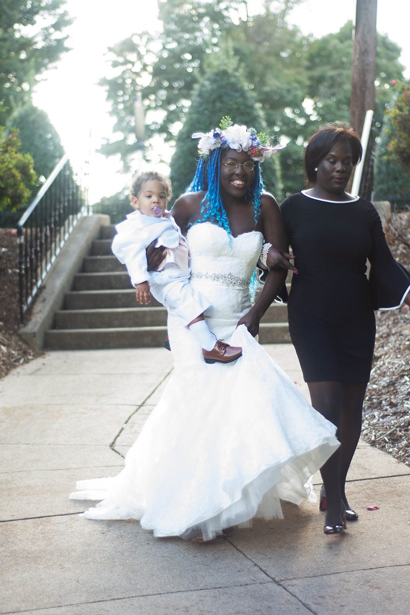 Love + intention: a Wiccan park wedding with a breastfeeding baby as the "bouquet"