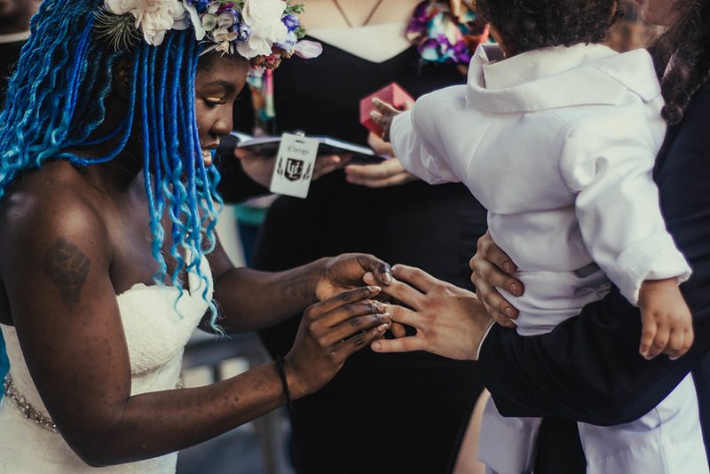 Love + intention: a Wiccan park wedding with a breastfeeding baby as the "bouquet"