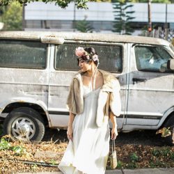 Champagne wishes & flower crown dreams at this Thursday evening dinner party wedding