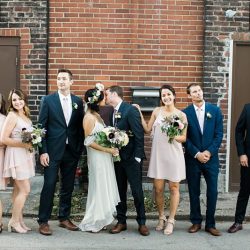 Champagne wishes & flower crown dreams at this Thursday evening dinner party wedding