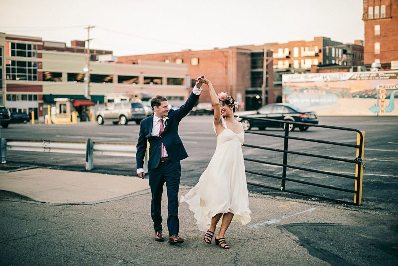 Champagne wishes & flower crown dreams at this Thursday evening dinner party wedding
