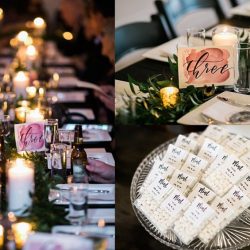 Champagne wishes & flower crown dreams at this Thursday evening dinner party wedding