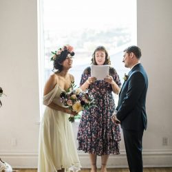 Champagne wishes & flower crown dreams at this Thursday evening dinner party wedding