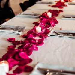You'll need to fan yourself from the pink suit & striped dress at this romantic brunch wedding