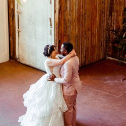 You'll need to fan yourself from the pink suit & striped dress at this romantic Sunday wedding