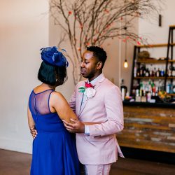 You'll need to fan yourself from the pink suit & striped dress at this romantic Sunday wedding