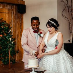You'll need to fan yourself from the pink suit & striped dress at this romantic Sunday wedding