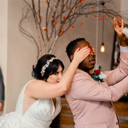 You'll need to fan yourself from the pink suit & striped dress at this romantic Sunday wedding