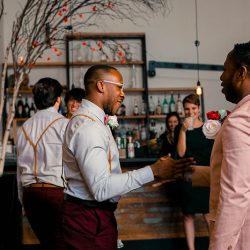 You'll need to fan yourself from the pink suit & striped dress at this romantic Sunday wedding