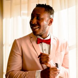 You'll need to fan yourself from the pink suit & striped dress at this romantic Sunday wedding