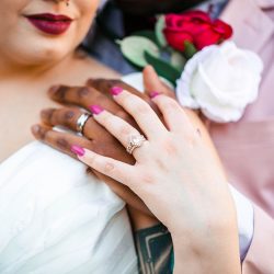 You'll need to fan yourself from the pink suit & striped dress at this romantic Sunday wedding