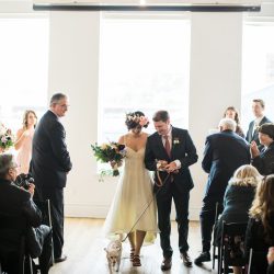 Champagne wishes & flower crown dreams at this Thursday evening dinner party wedding
