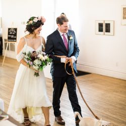 Champagne wishes & flower crown dreams at this Thursday evening dinner party wedding