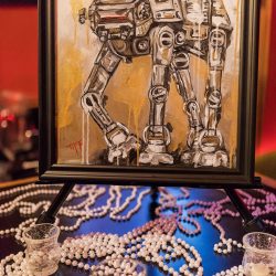 Salter Mason DragonStudio Mason030 big - This May the Fourth wedding had dancing storm troopers, original art, & a killer black dress This May the Fourth wedding had dancing storm troopers, original art, & a killer black dress